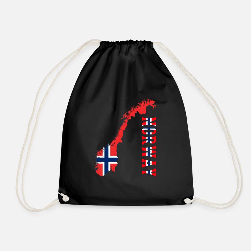 Norwegen Oslo Norweger - Turnbeutel - Schwarz
