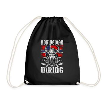 Norwegen - Turnbeutel - Schwarz - Vorne