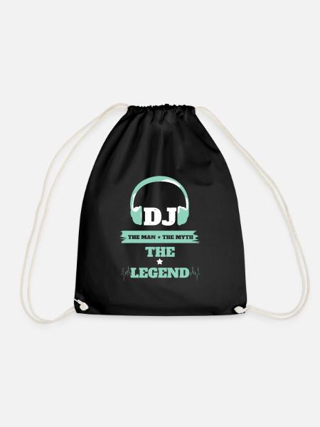 DJ Mann Mythos Legende - Turnbeutel - Schwarz