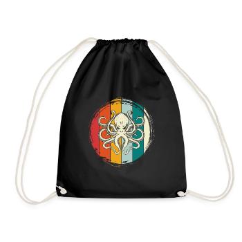 Pieuvre pirate pieuvre - Sac de sport léger - noir - Devant