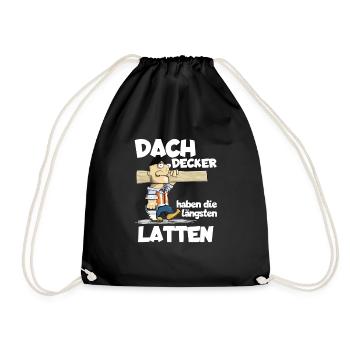 Dachdecker - Turnbeutel - Schwarz - Vorne