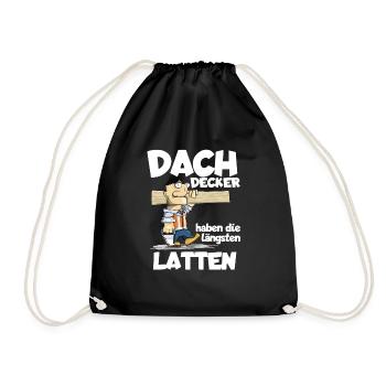 Dachdecker - Turnbeutel - Schwarz - Vorne