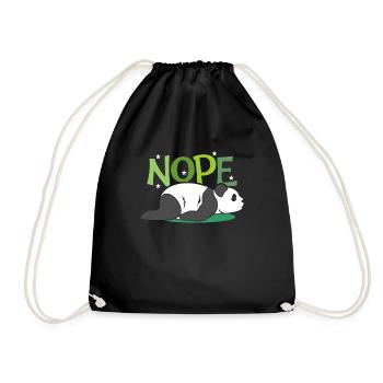 panda - Drawstring Bag - black - Front