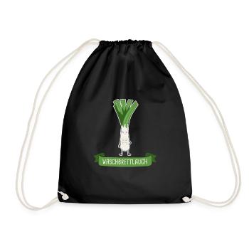 Lauch Fitness Pumper Waschbrettlauch Gym - Turnbeutel - Schwarz - Vorne