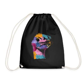 Autruche - Sac de sport léger - noir - Devant
