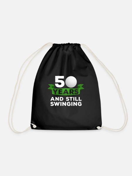 50 Jahre Golfer 50. Geburtstag Golf Golfspieler - Turnbeutel - Schwarz