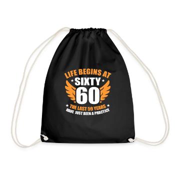 60e anniversaire - Sac de sport léger - noir - Devant