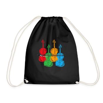 cello - Drawstring Bag - black - Front