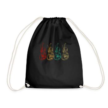Cello cello player - Drawstring Bag - black - Front