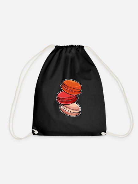 Makronen Baker und Foodie Geschenk - Turnbeutel - Schwarz