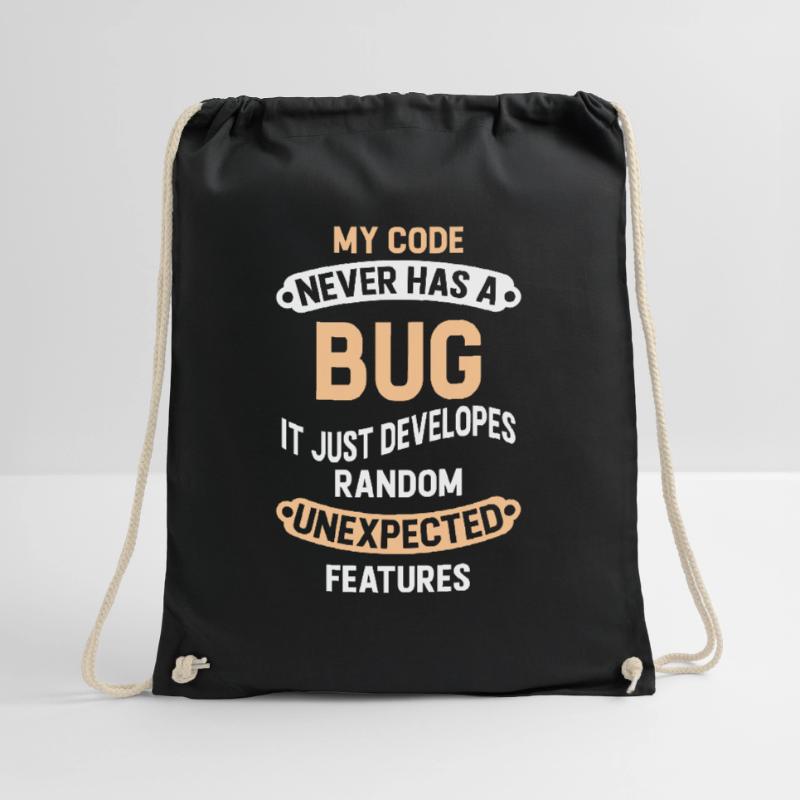 Programmer - My Code Never Has A Bug Drawstring Bag