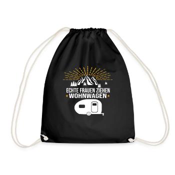 De vraies femmes tirent des caravanes - Sac de sport léger - noir - Devant