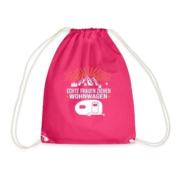 De vraies femmes tirent des caravanes - Sac de sport léger - fuchsia - Devant