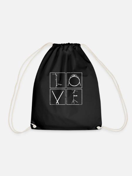 Drum drum sticks - Drawstring Bag - black