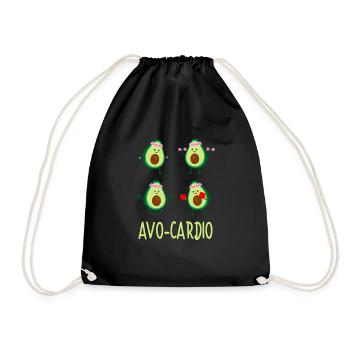 Avocardio Avocado Sport Training Fruit Vegan - Sac de sport léger - noir - Devant