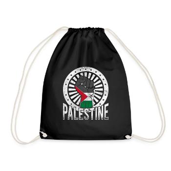 Palestine nation - Drawstring Bag - black - Front