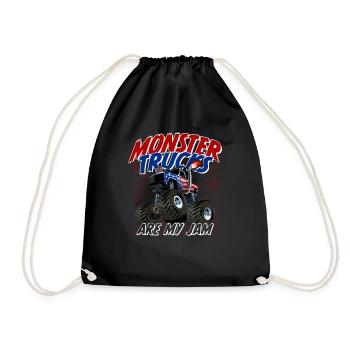 Monster Trucks Monstertruck are my Jam - Drawstring Bag - black - Front