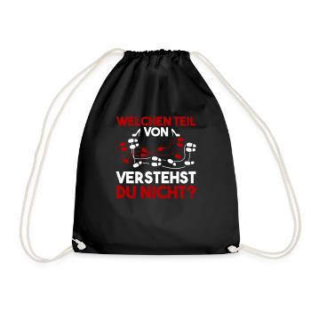 Tanzen Tänzer Tänzerin Salsa Tango Spruch Geschenk - Turnbeutel - Schwarz - Vorne