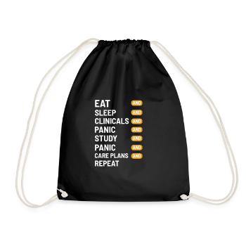 Medicine medical student gift - Drawstring Bag - black - Front