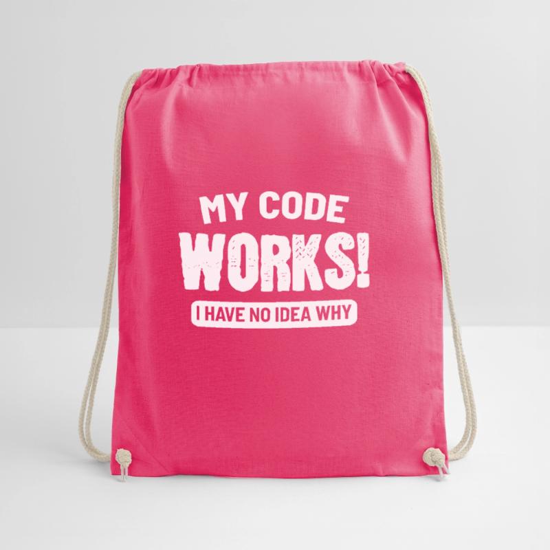 Code Works developer or programmer gift Drawstring Bag