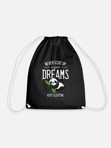 Halten Sie Schlaf Sleepy Person Geschenk - Turnbeutel - Schwarz
