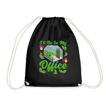 Greenhouse garden gardener gardener - Drawstring Bag - black - Front