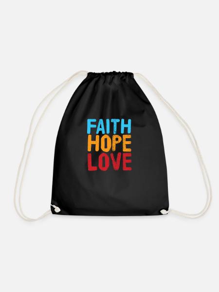 Jesus - Drawstring Bag - black