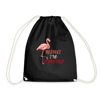 Flamingo pink - Drawstring Bag - black - Front