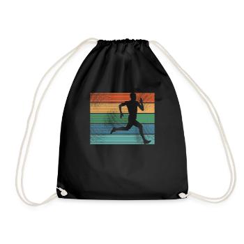 Laufen Joggen Running - Turnbeutel - Schwarz - Vorne