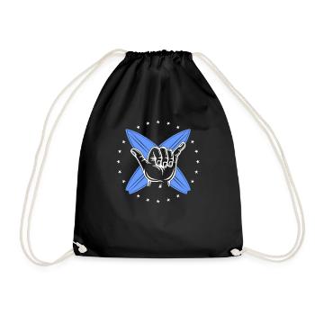 Surf surfeur surfeur - Sac de sport léger - noir - Devant