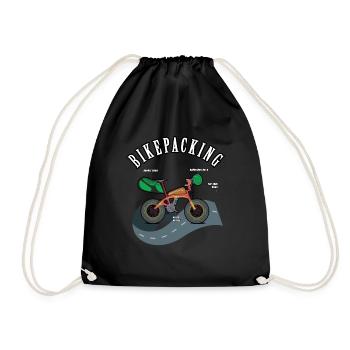 Bikepacking - Drawstring Bag - black - Front