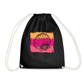 shell - Drawstring Bag - black - Front