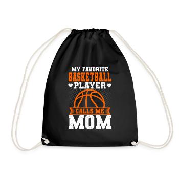 Idée de cadeau de basket-ball maman - Sac de sport léger - noir - Devant