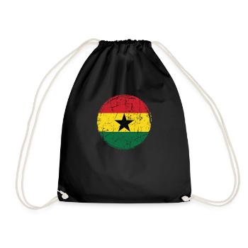 Ghana - Turnbeutel - Schwarz - Vorne