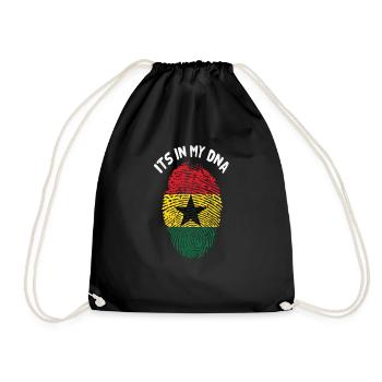 Ghana Africa shirt gift idea - Drawstring Bag - black - Front
