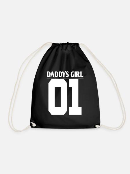 Daddy 01 & Daddys Girl 01 Shirt - Turnbeutel - Schwarz