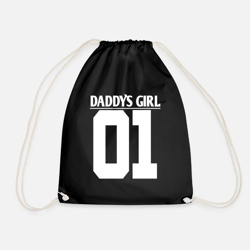 Daddy 01 & Daddys Girl 01 Shirt - Turnbeutel - Schwarz
