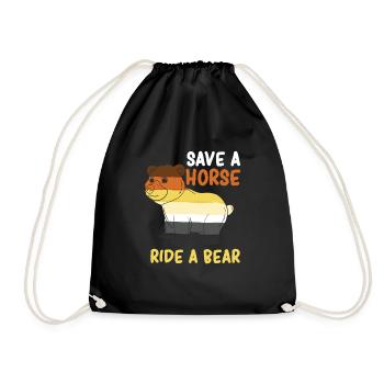 Sauver une balade à cheval un ours Gay Pride - Sac de sport léger - noir - Devant