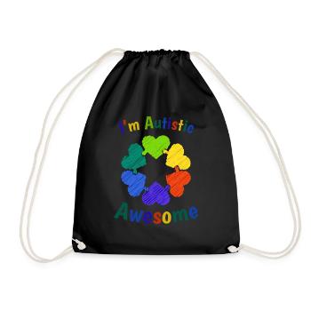 Je suis autiste signifie que je suis génial, l'autisme coloré - Sac de sport léger - noir - Devant