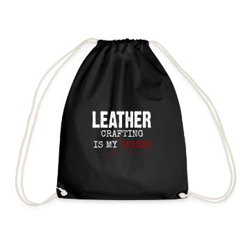 Leder Handwerk - Turnbeutel - Schwarz - Vorne