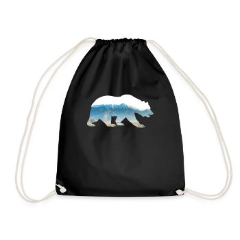 Protection de l'environnement Les montagnes des Ours restent sauvages - Sac de sport léger - noir - Devant