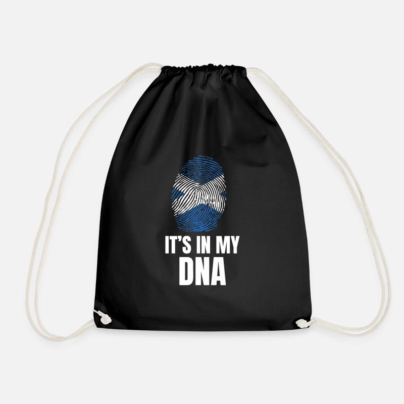 It's In My DNA Proud To Be From Scotland Gift - Drawstring Bag - black