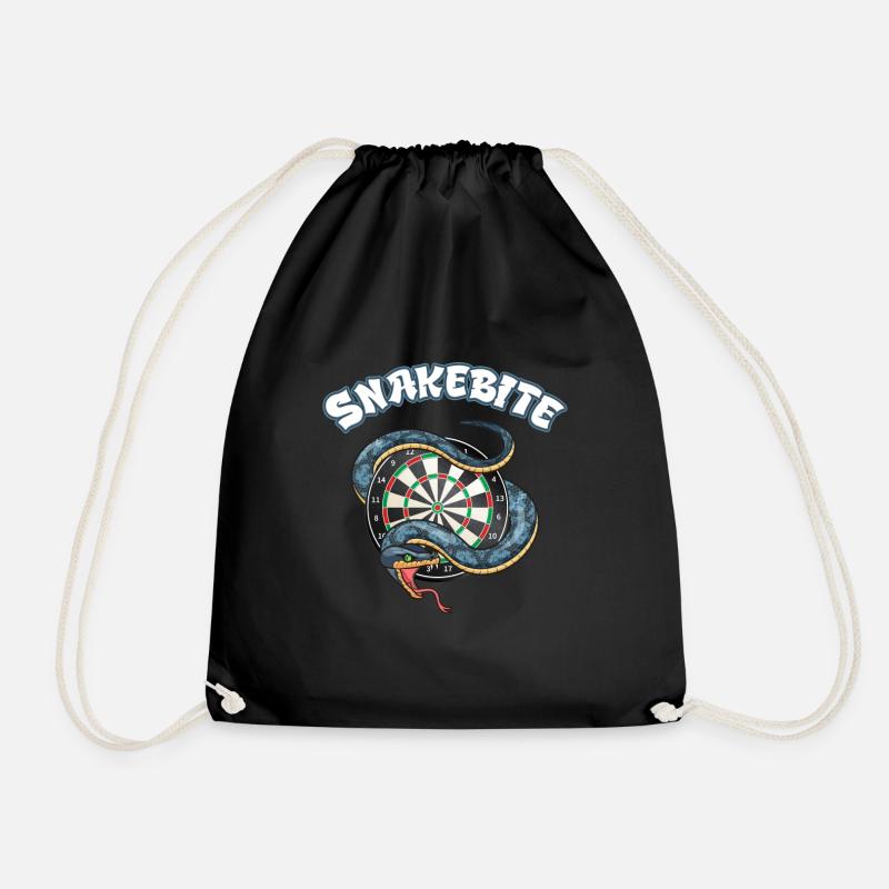 Darts Snakebite Dartboard Snake - Turnbeutel - Schwarz