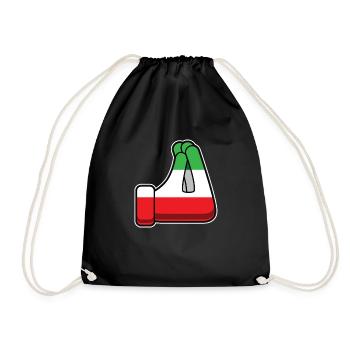 Capiche Italian Sayings Quotes Lustiges Geschenk | Italien - Turnbeutel - Schwarz - Vorne