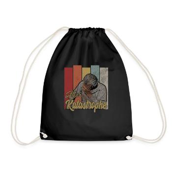 Alter Katastrophe - lustiger Spruch vintage retro - Turnbeutel - Schwarz - Vorne