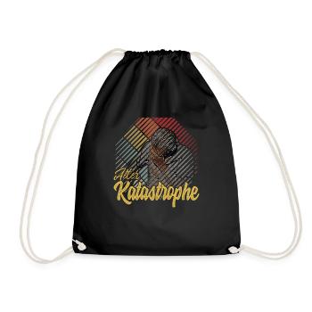 Alter Katastrophe - lustiger Spruch vintage retro - Turnbeutel - Schwarz - Vorne