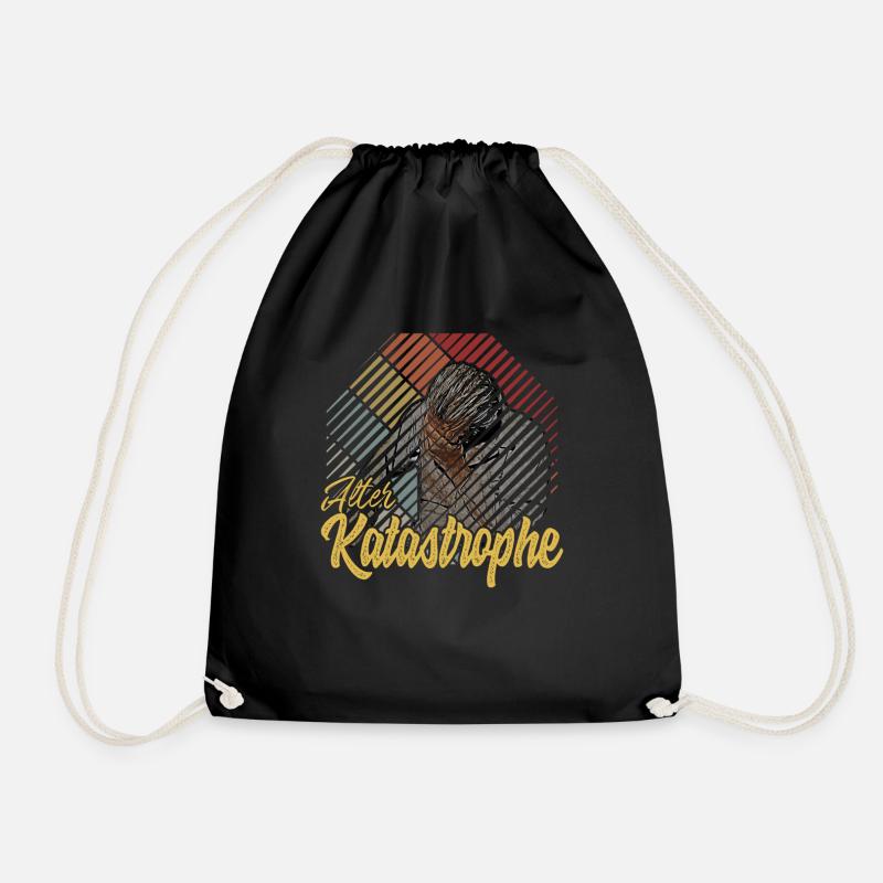 Alter Katastrophe - lustiger Spruch vintage retro - Turnbeutel - Schwarz