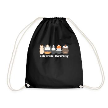 Cadeau pour les amoureux des cochons d'Inde | Célébrer - Sac de sport léger - noir - Devant