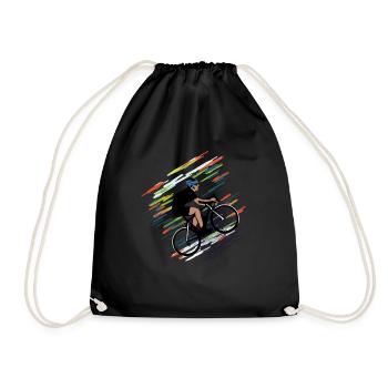 cycle - Drawstring Bag - black - Front