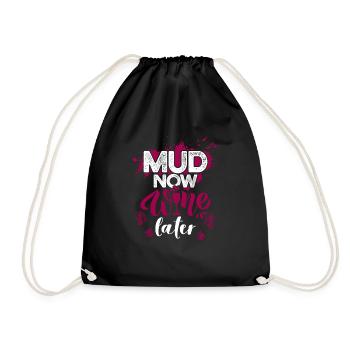 Mud Run Shirts for Women | Mud Girl Run Shirts - Drawstring Bag - black - Front
